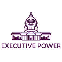 the capitol and text reading "executive power"